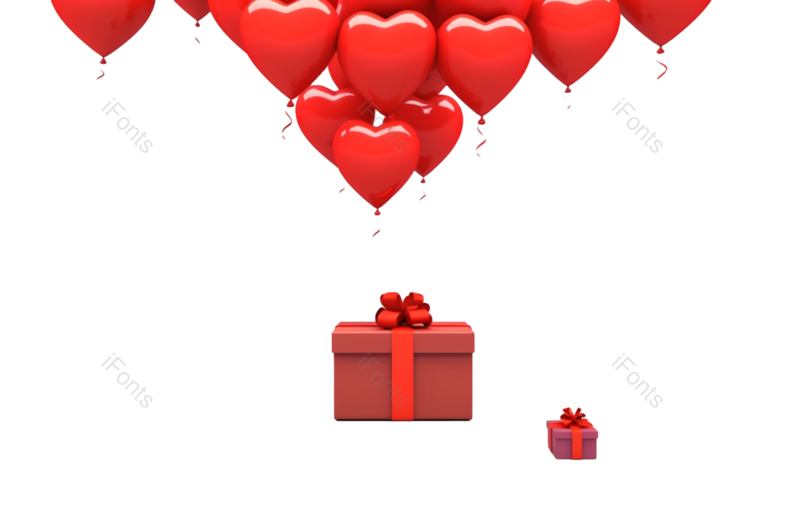 装饰图片,立体元素,节日活动PNG,红色气球免抠素材